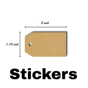 8/$20 100ct Thank You Stickers Round 1.15"x2" Labels Kraft Gift Tag Design